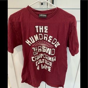 The Hundreds Maroon T-shirt Size M